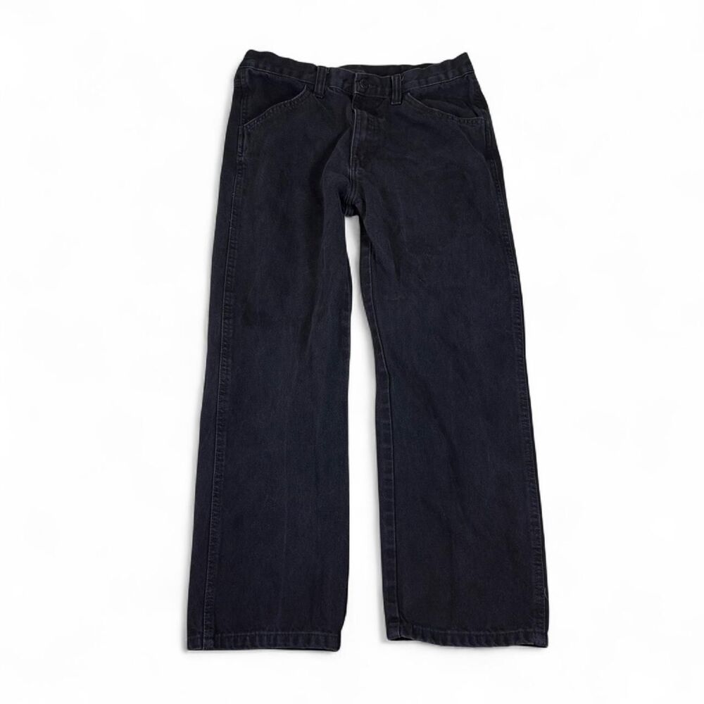 Rustler Black Jeans Men 34x29 Cotton Straight Leg Casual Denim Pantss‎